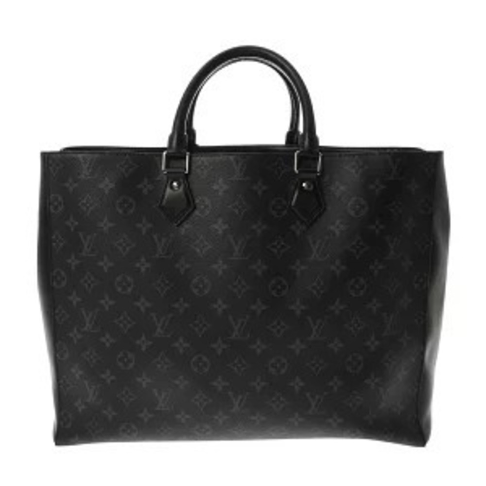 Louis Vuitton Monogram Grand Sac Canvas Tote Bag Eclipse Black Gray